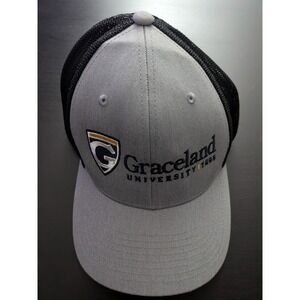 Graceland University Baseball Hat Mesh Flex Fit Hat L/XL Gray OS